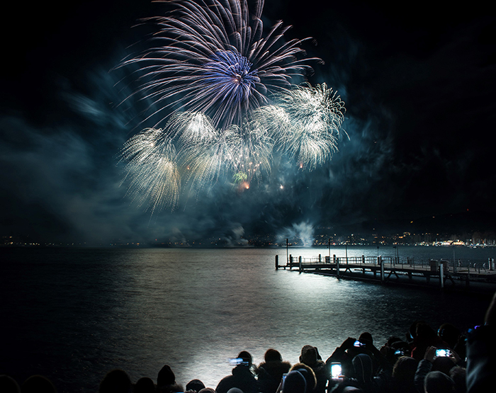 Feuerwerk am Zürichsee