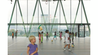 2009, Turnunterricht in der Turnhalle der Schulanlage Leutschenbach in Schwamendingen