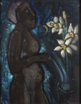 «Eva im Garten Eden», undatiert, Öl auf Leinwand auf Hartfaserplatte aufgezogen, 75 x 59 cm.