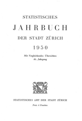 Statistisches Jahrbuch der Stadt Zürich 1950