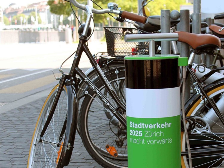 Die Angebote für das Velo. Stadt Zürich