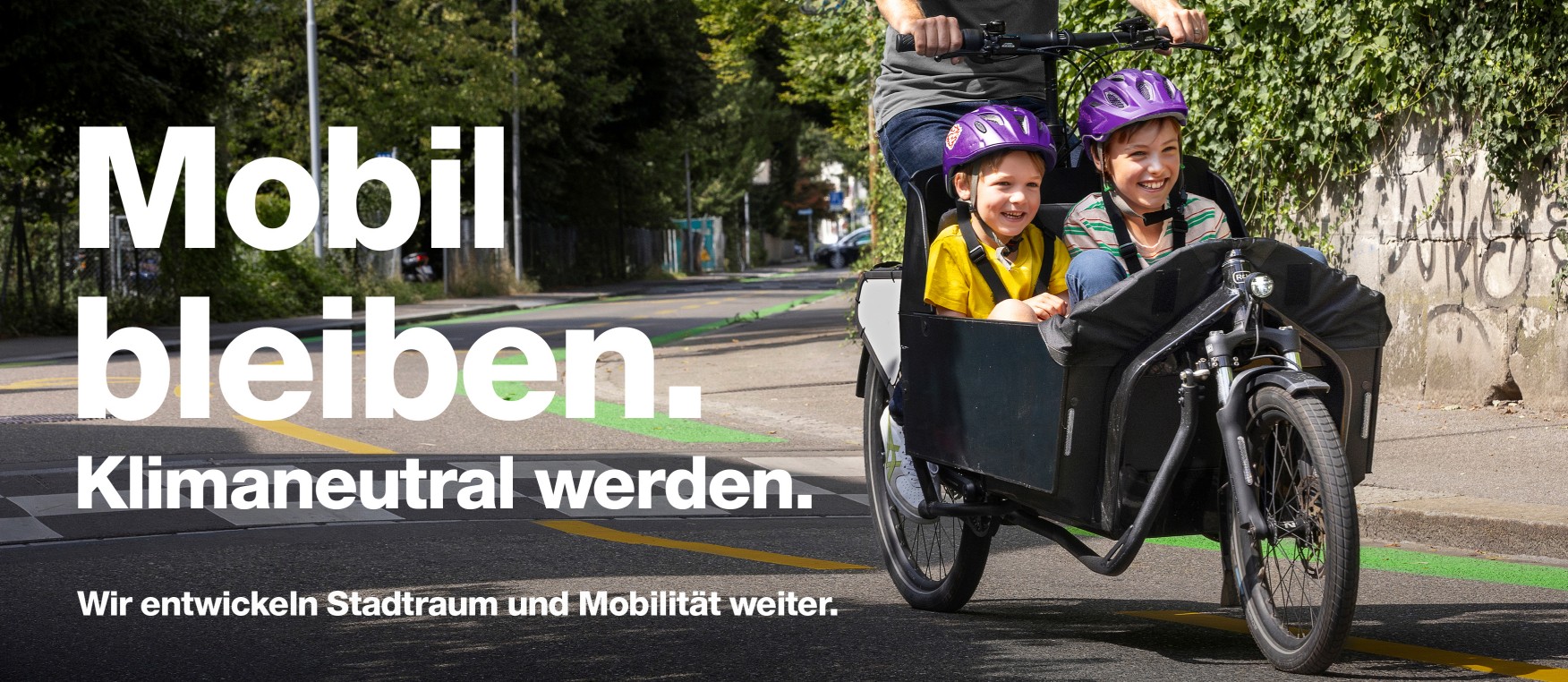 Zürich soll lebenswert bleiben und klimaneutral werden. Dafür entwickeln wir Stadtraum und Mobilität weiter.